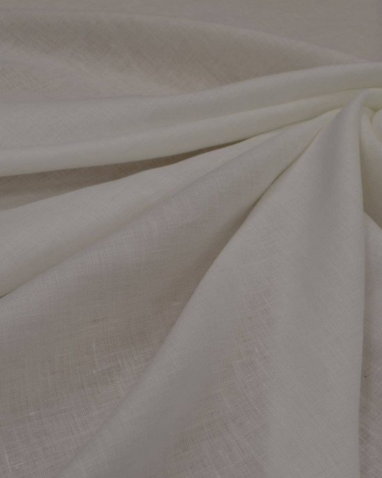 Белая льняная ткань (арт.23520)